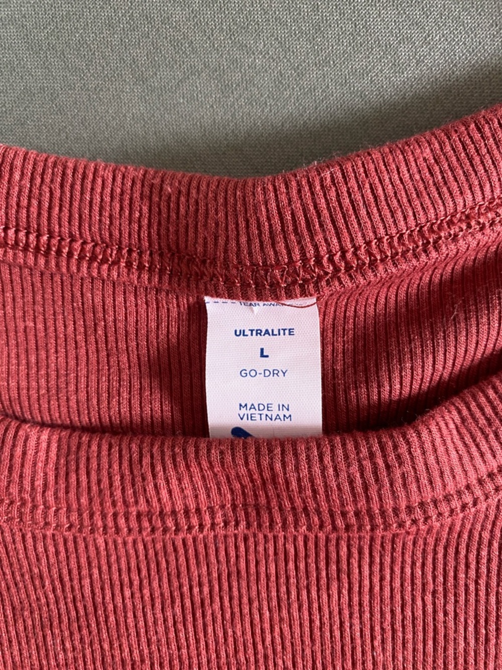 Old Navy Ribbed Short-Sleeve Tee in Rust - Picture 2 of 3